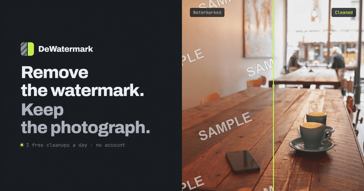 Free AI Watermark Remover Online - DeWatermark